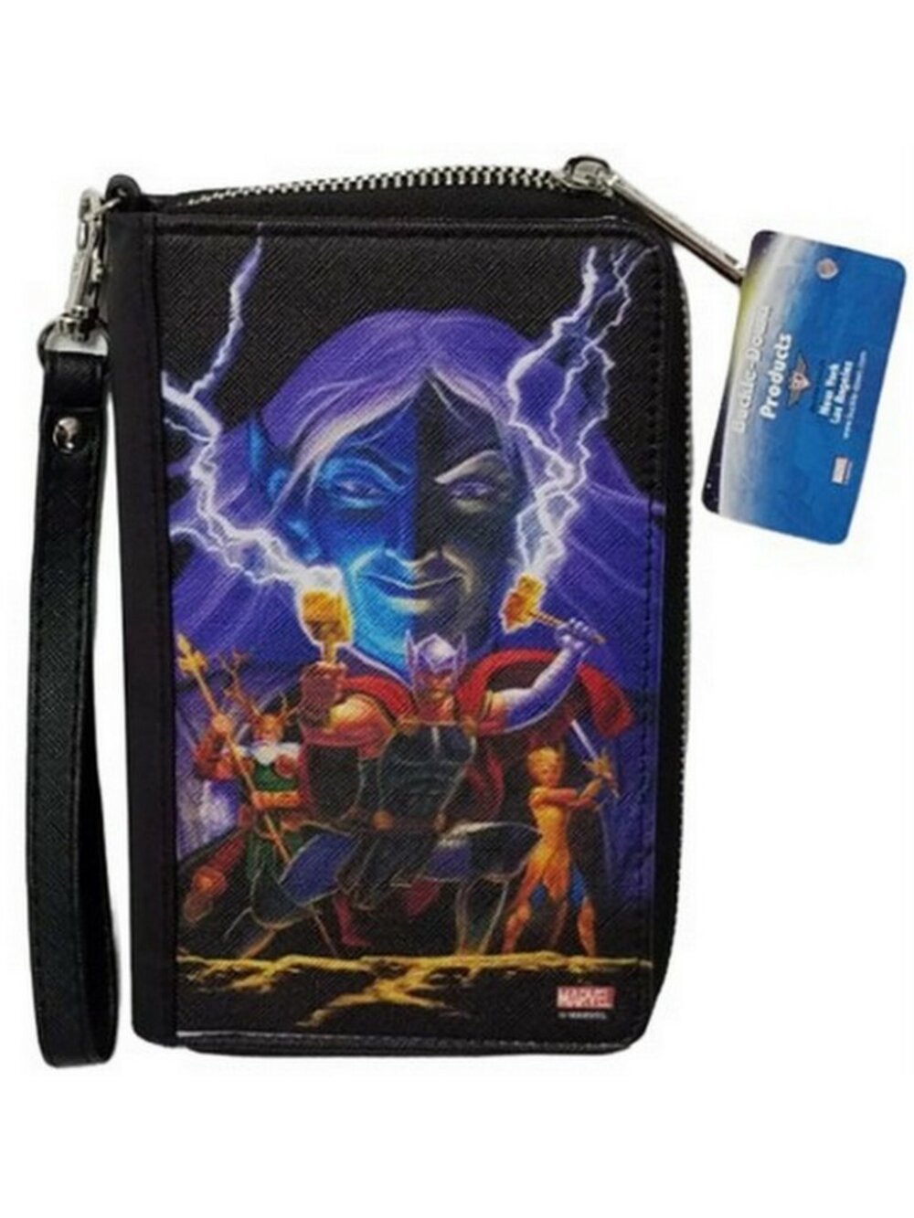 Buckle-Down Marvel Thor Wallet Vegan Leather Zip Around Wristlet Made in USA NEW